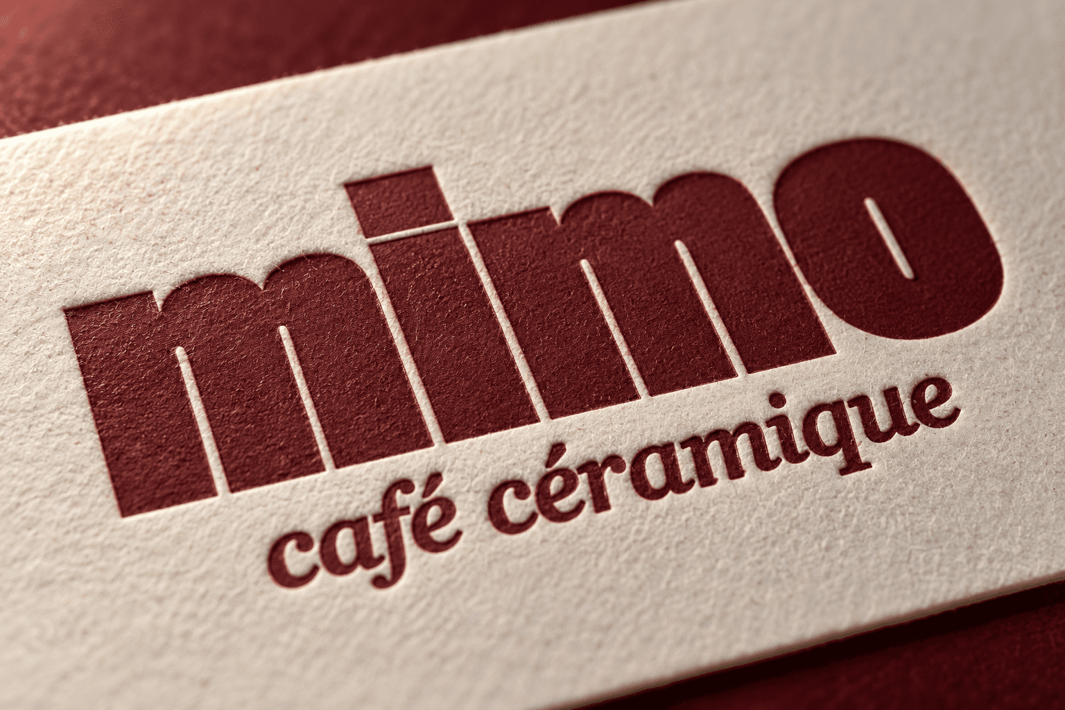 Logo MiMo café céramique imprimé sur papier